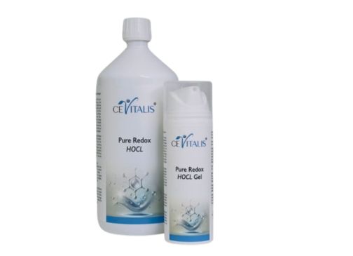 Pure Redox HOCL Set von CeVitalis – Lösung 1000 ml und Gel 200 ml für Hunde